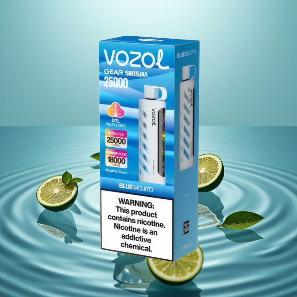 VOZOL Gear Shisha 25000 Süüte Dual Mesh Sinine Mojito