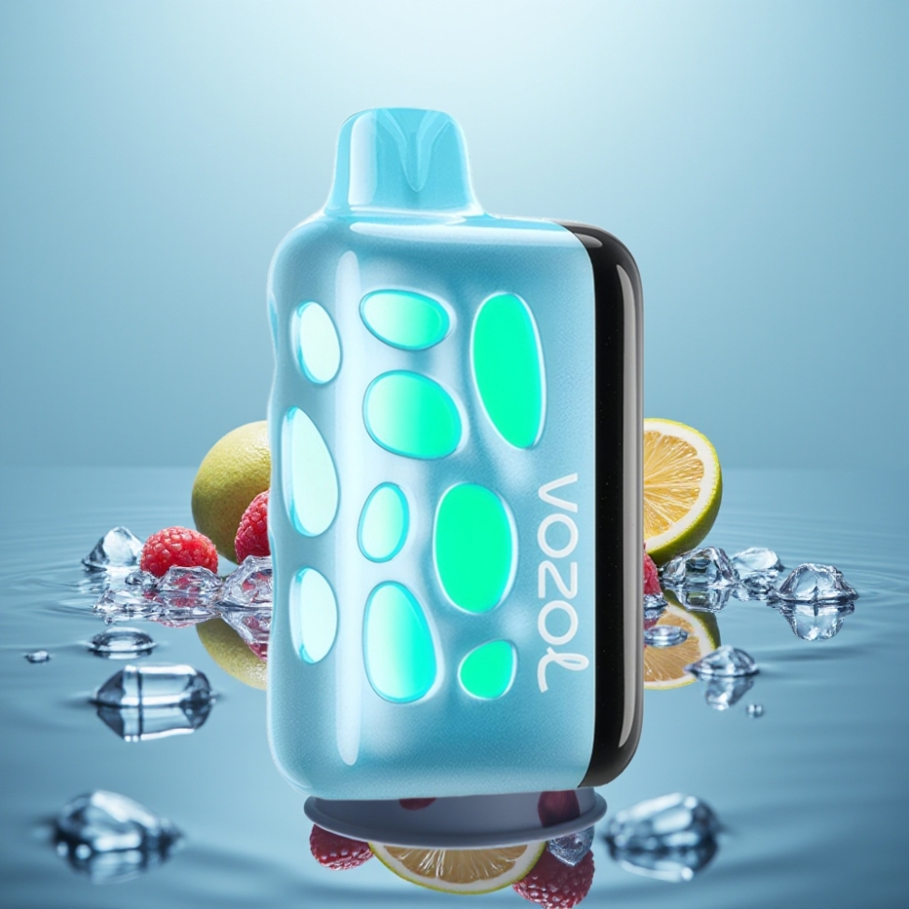 VOZOL RAVE 40000 Heledus 20min Laadimine Sünkroonimine Sinine Razz Jää