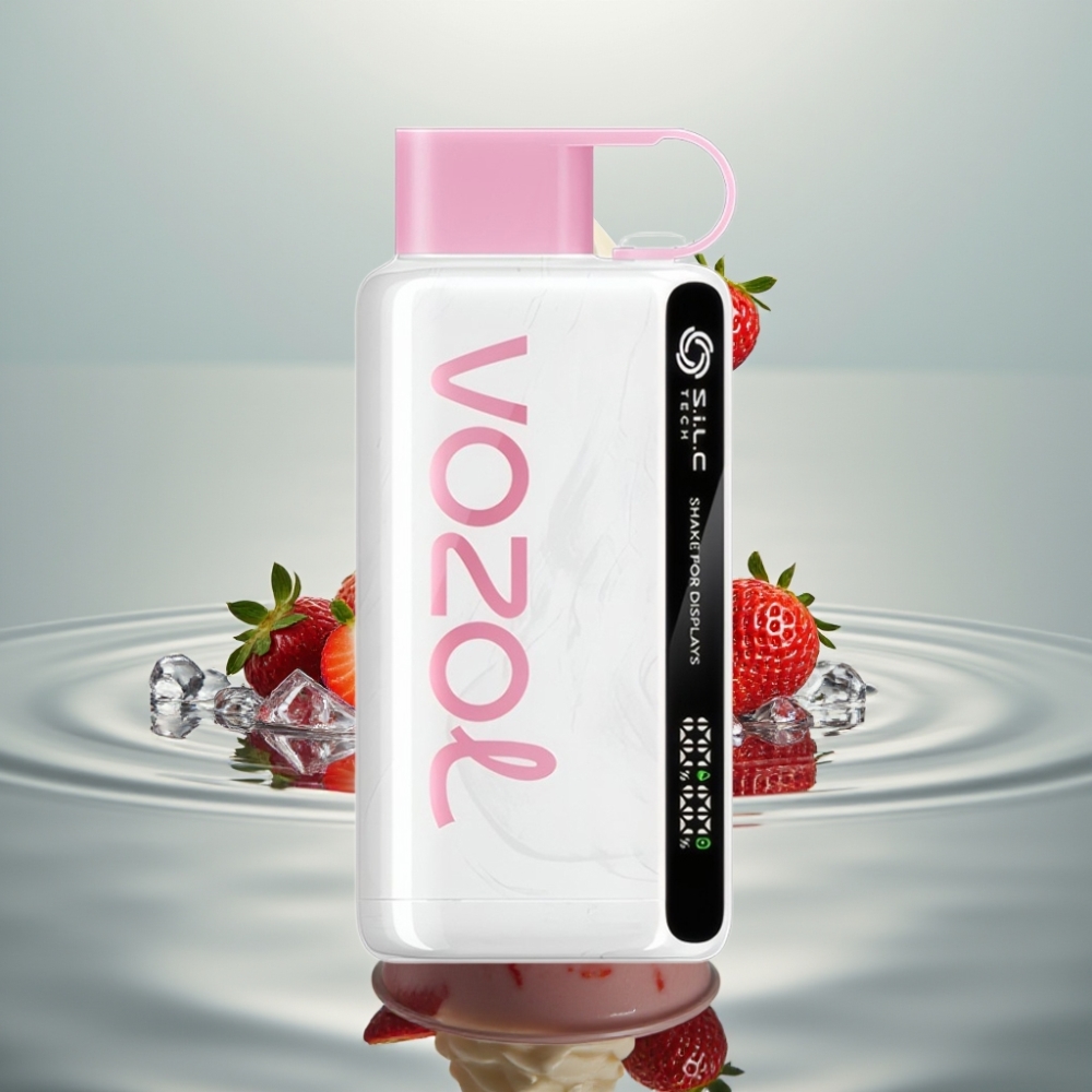 VOZOL STAR 9000/12000 Suitsuvapistiku Maasikajäätis Shake Display S.i.L.C TECH 650mAh